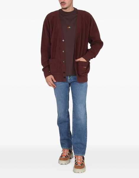 Cardigane MSGM V-Neck Cardigan BROWN Barbati (BM 9412226) 2