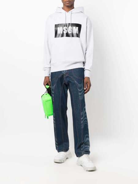 Hanorace MSGM Sweatshirt With Logo Box GREY Barbati (BM 9412235) 2