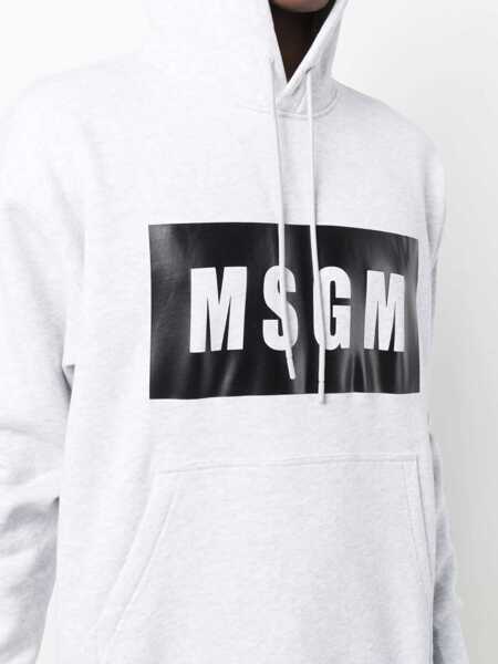 Hanorace MSGM Sweatshirt With Logo Box GREY Barbati (BM 9412235) 5