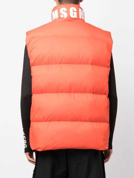 Veste casual MSGM Vests With Logo ORANGE Barbati (BM 9412247) 4
