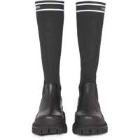 Cizme scurte Leather And Jersey Boot Femei