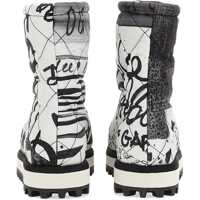 Cizme scurte Graffiti Print Boot Femei