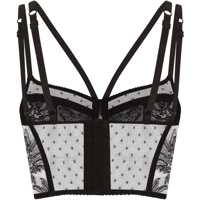 Topuri Dolce & Gabbana Dama - Bluze Dolce & Gabbana Lace Lingerie Bustier BLACK Femei (BM 9413225) - B-mall.ro