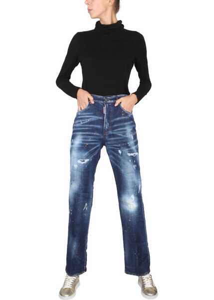 Blugi skinny DSQUARED2 Jeans Roadie BLUE Femei (BM 9413330) 2