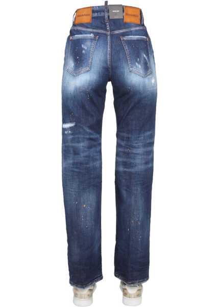 Blugi skinny DSQUARED2 Jeans Roadie BLUE Femei (BM 9413330) 4