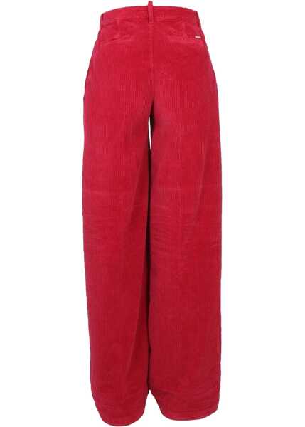 Pantaloni casual DSQUARED2 Wide Leg Pants FUCHSIA Femei (BM 9413348) 3