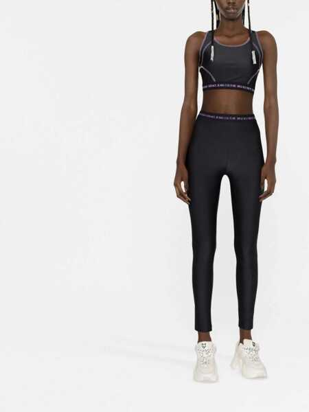 Bluze Versace Jeans Couture Crop Top With Logo Band BLACK Femei (BM 9413468) 2