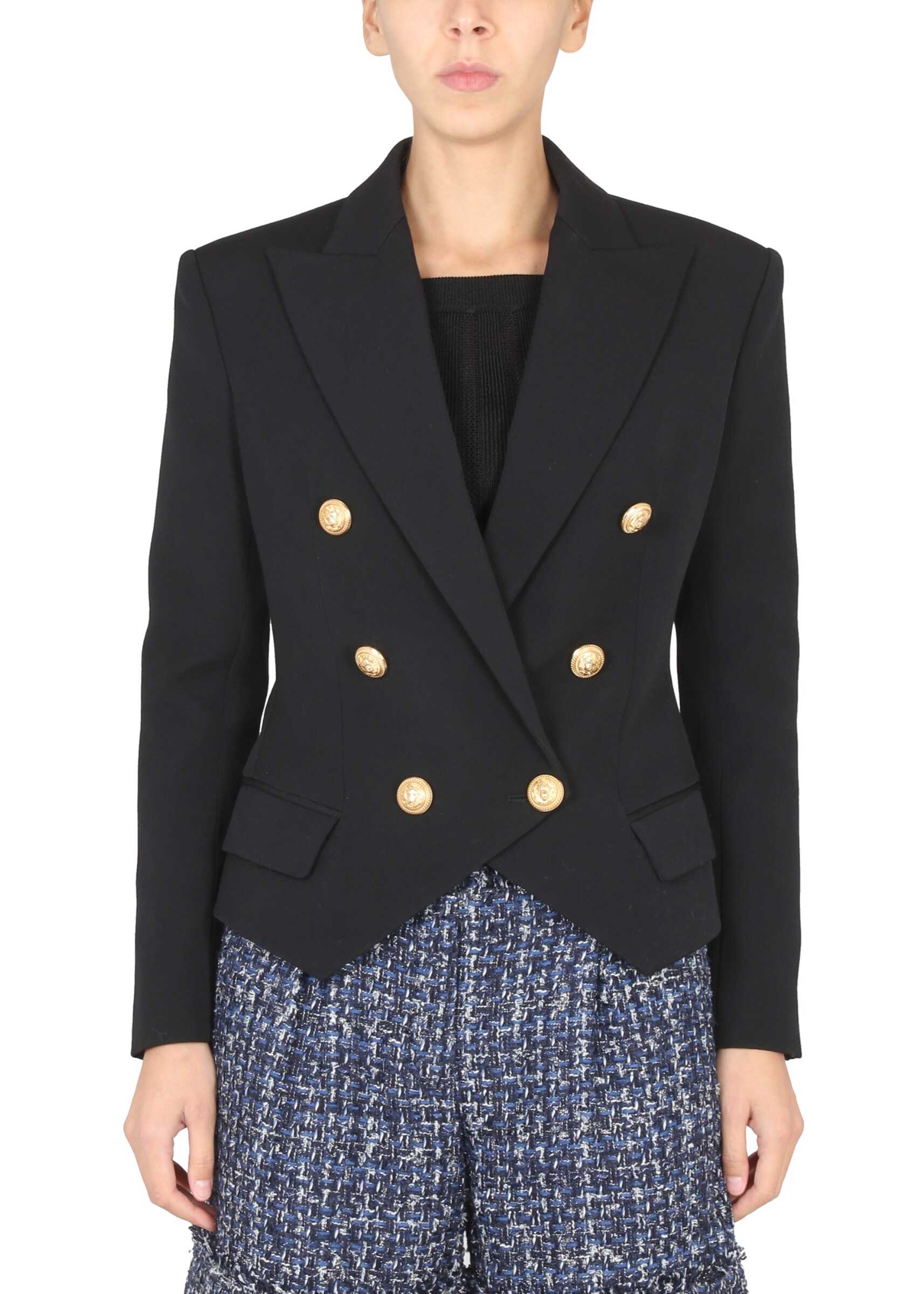 Balmain Double-Breasted Blazer BLACK