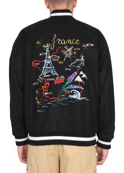 Bomber jacket Kenzo Double Face Bomber Jacket France Japan BLACK Barbati (BM 9413669) 4