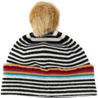 Caciuli Striped Beanie With Pom Pom Femei