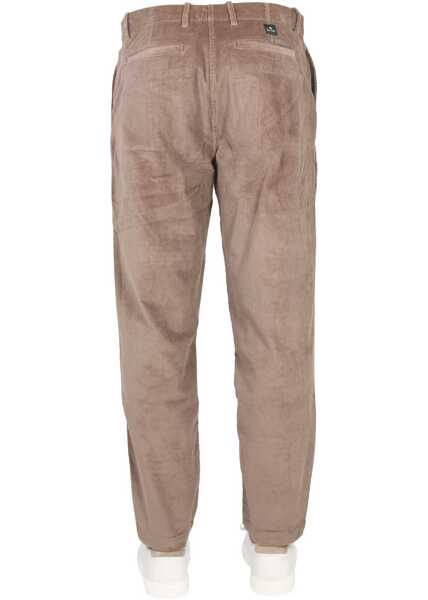 Pantaloni casual Paul Smith Velvet Pants BEIGE Barbati (BM 9413816) 4