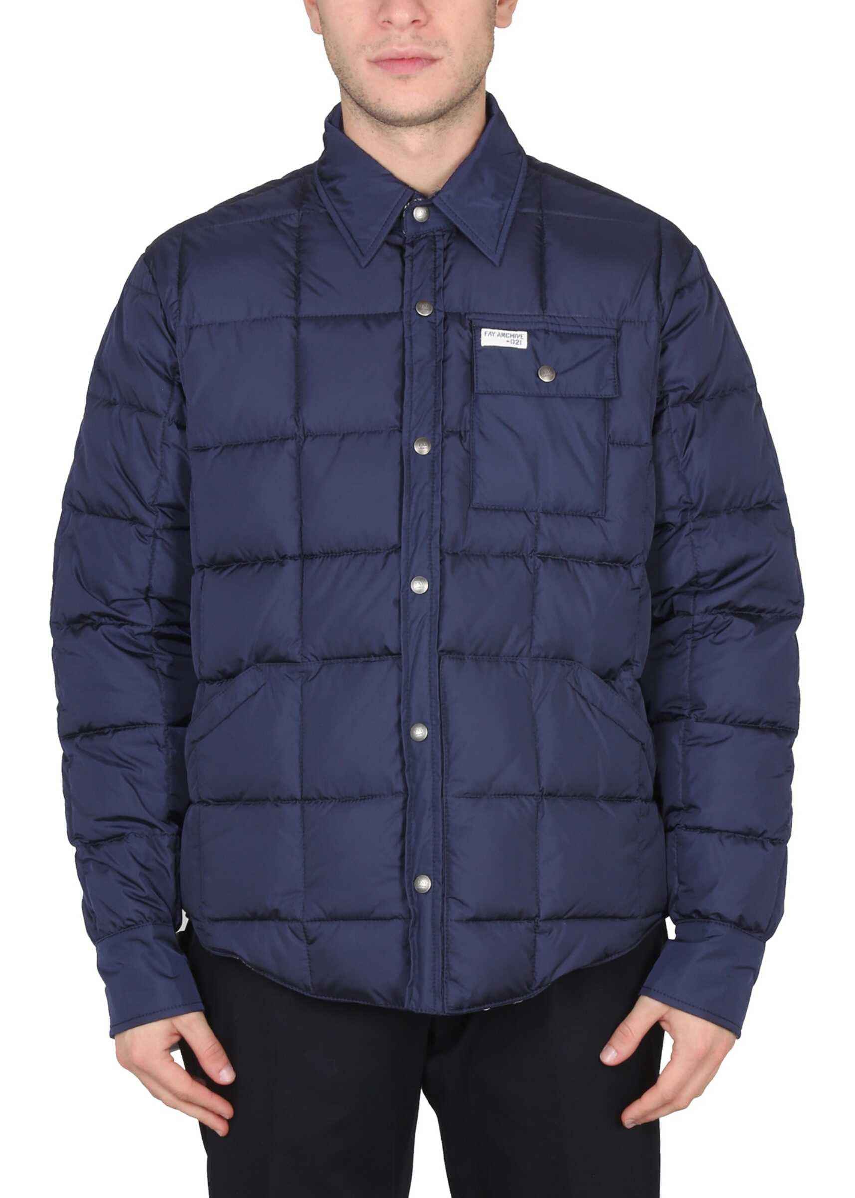 Fay Quilted Jacket BLUE