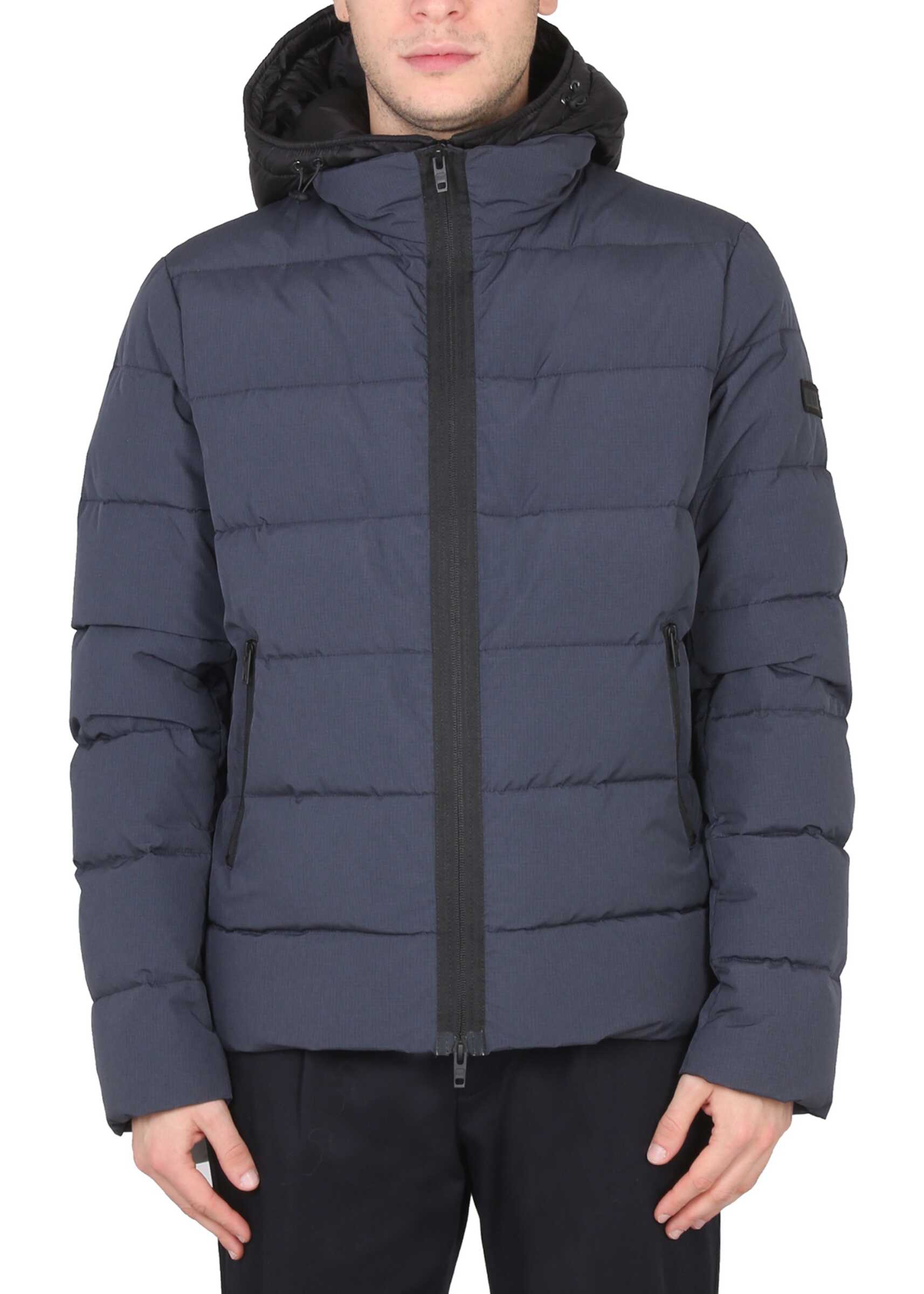 Fay Double Front Down Jacket BLUE