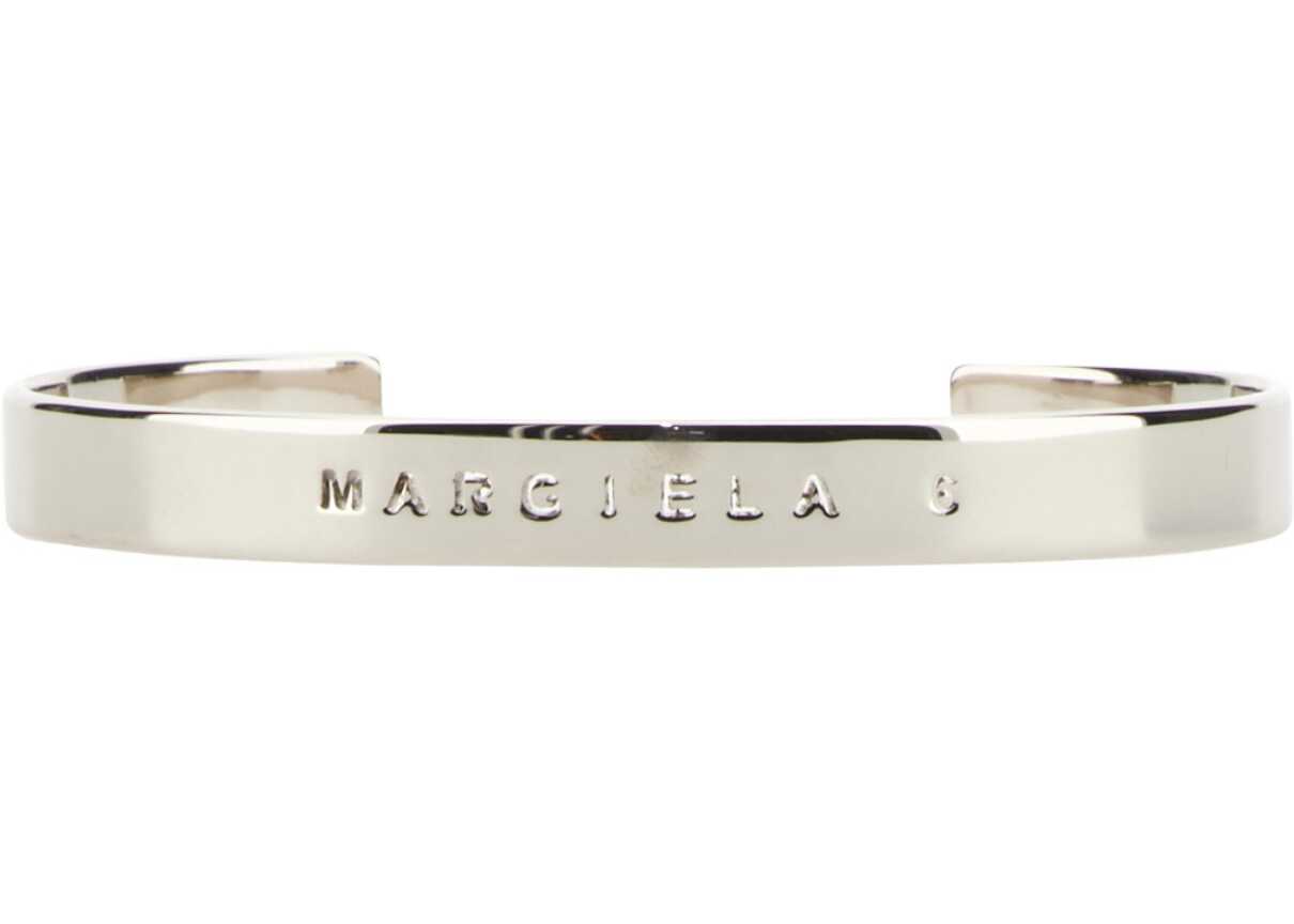 MM6 Maison Margiela Rigid Logo Bracelet SILVER