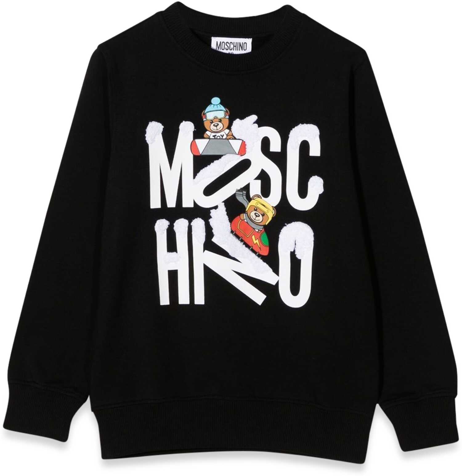 Moschino Logo Crewneck Sweatshirt And Ski BLACK
