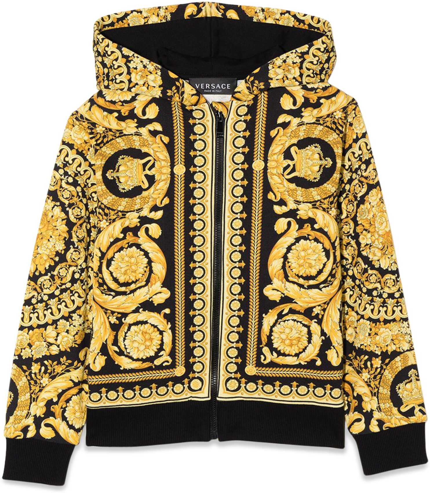 Versace Sweatshirt Zipper And Hood Baroque MULTICOLOUR