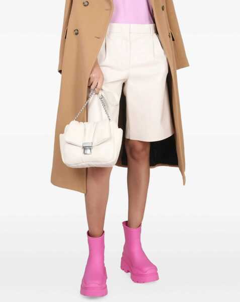 Pantaloni scurti MSGM Faux Leather Bermuda Shorts IVORY Femei (BM 9415244) 2