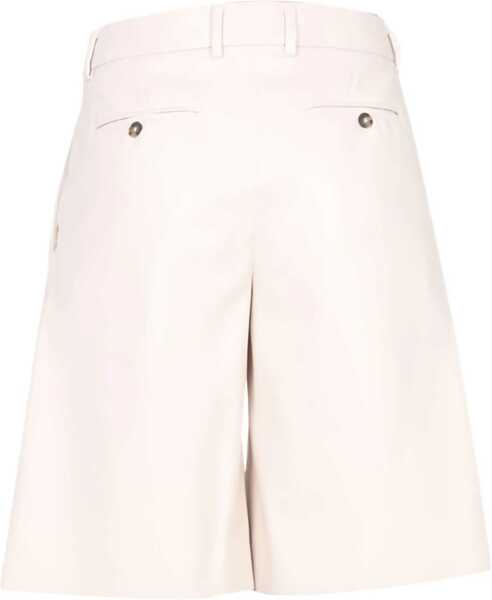 Pantaloni scurti MSGM Faux Leather Bermuda Shorts IVORY Femei (BM 9415244) 3