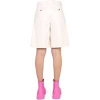 Pantaloni scurti MSGM Dama - Pantaloni scurti MSGM Faux Leather Bermuda Shorts IVORY Femei (BM 9415244) - B-mall.ro