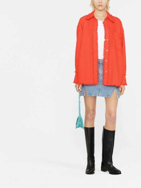 Bluze MSGM Camicia Con Frange ORANGE Femei (BM 9415295) 2