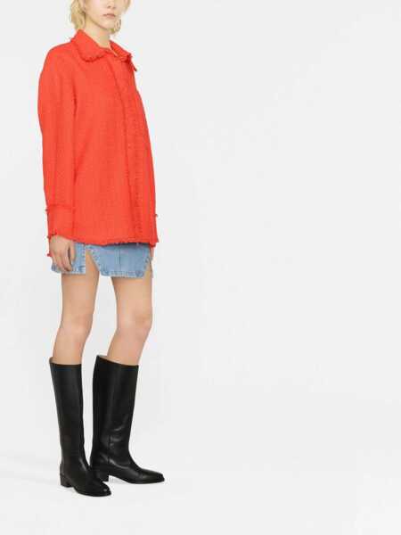 Bluze MSGM Camicia Con Frange ORANGE Femei (BM 9415295) 3