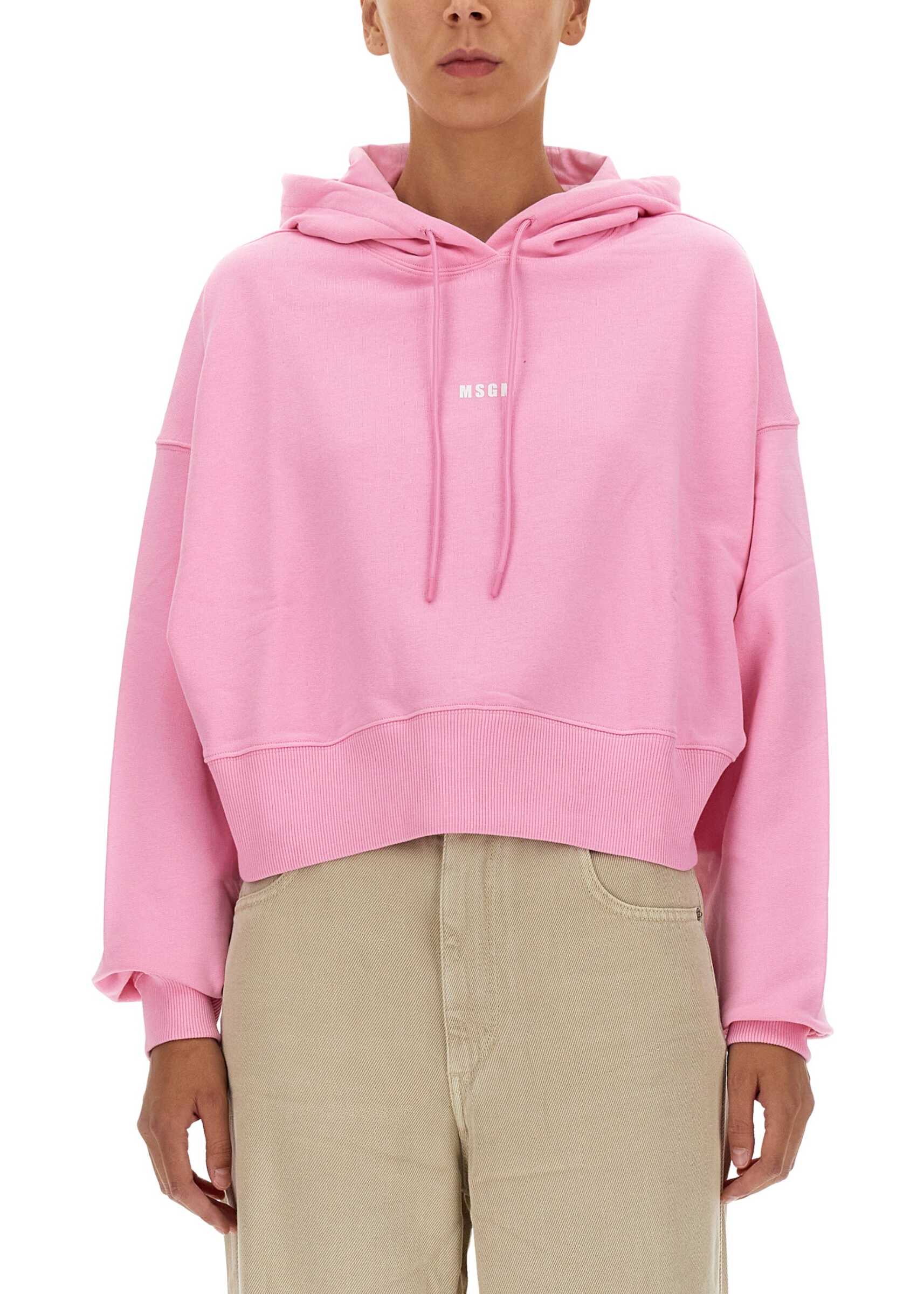 MSGM Sweatshirt With Logo PINK