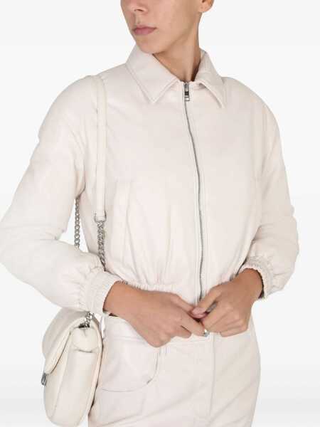 Jachete MSGM Jacket With Classic Collar IVORY Femei (BM 9415331) 4