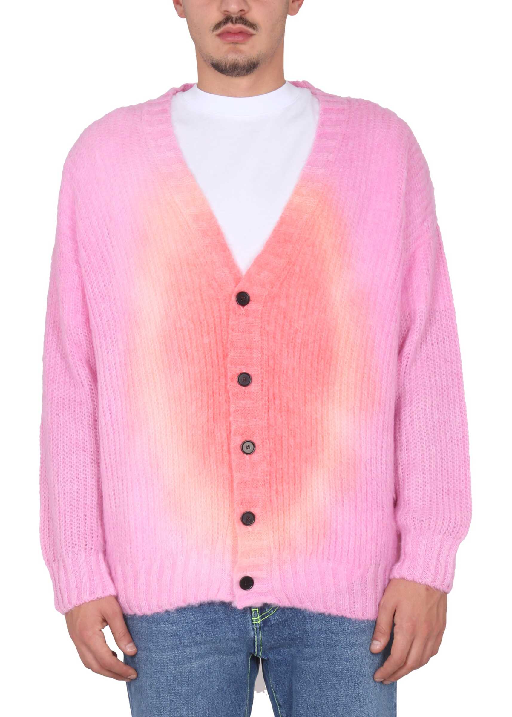 MSGM V-Neck Cardigan FUCHSIA