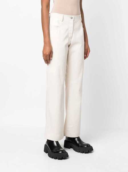 Pantaloni casual MSGM High Waist Pants IVORY Femei (BM 9415397) 3