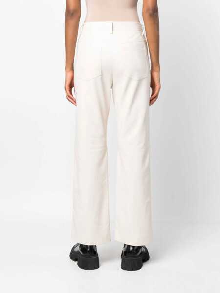 Pantaloni casual MSGM High Waist Pants IVORY Femei (BM 9415397) 4