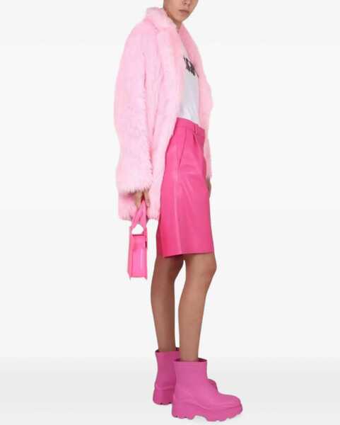 Pantaloni scurti MSGM Faux Leather Bermuda Shorts PINK Femei (BM 9415442) 2