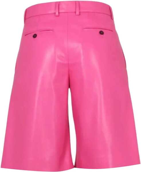 Pantaloni scurti MSGM Faux Leather Bermuda Shorts PINK Femei (BM 9415442) 3