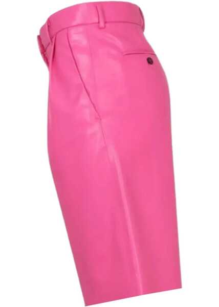 Pantaloni scurti MSGM Faux Leather Bermuda Shorts PINK Femei (BM 9415442) 4
