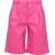 MSGM Faux Leather Bermuda Shorts PINK