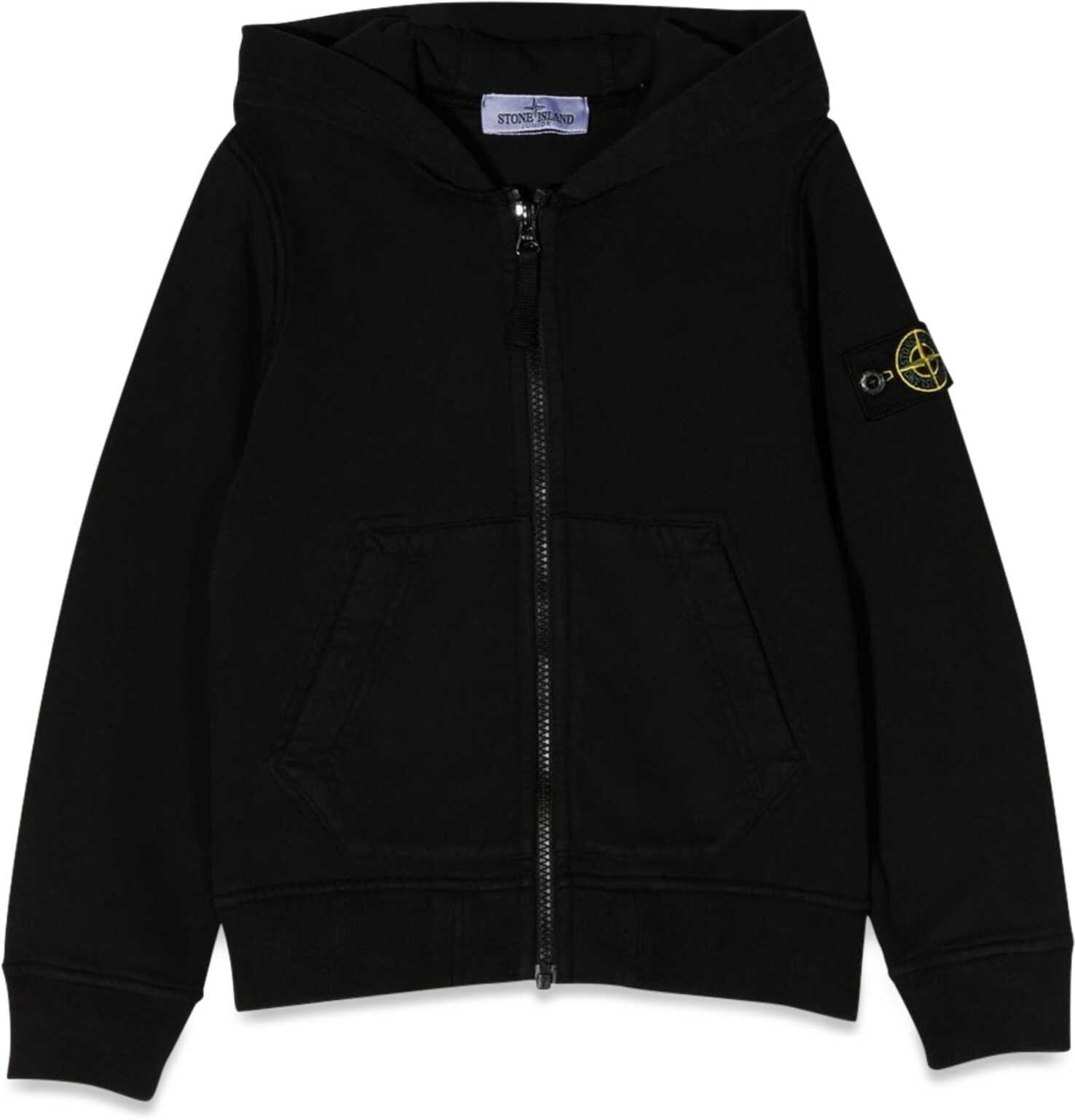 Stone Island Zipper Hoodie BLACK