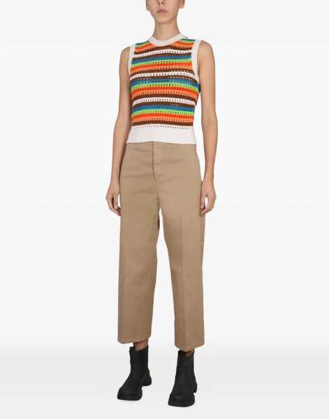 Pantaloni casual Department Five Cotton Pants BEIGE Femei (BM 9415709) 2