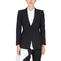 Sacouri office Single-Breasted Jacket With Pleats Femei