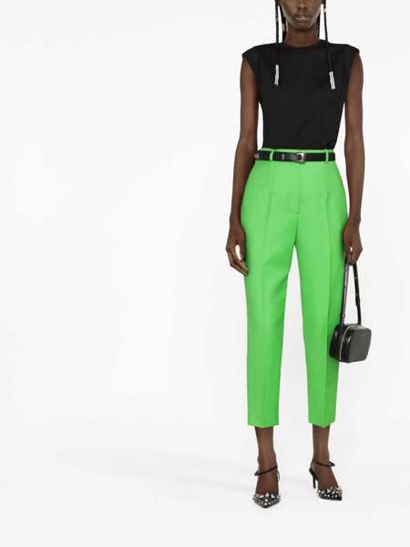 Pantaloni casual Alexander McQueen Cigarette Pants GREEN Femei (BM 9415820) 2
