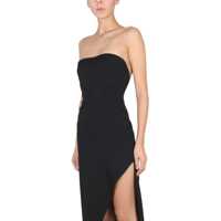 Rochii Alexander McQueen Dama - Rochii casual Alexander McQueen Strapless Midi Dress BLACK Femei (BM 9415844) - B-mall.ro