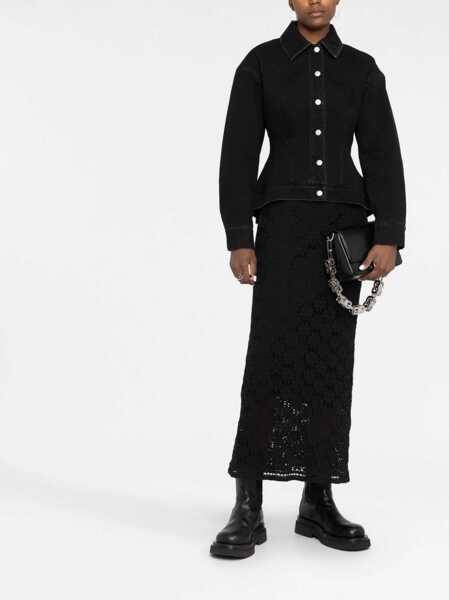 Jachete Alexander McQueen Hybrid Denim Jacket BLACK Femei (BM 9415847) 2