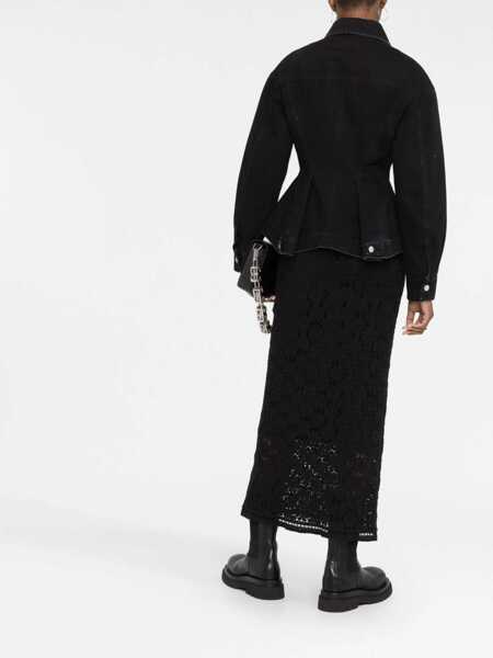 Jachete Alexander McQueen Hybrid Denim Jacket BLACK Femei (BM 9415847) 4