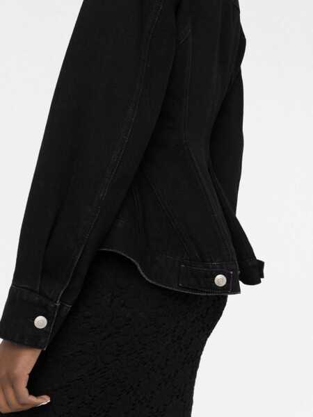 Jachete Alexander McQueen Hybrid Denim Jacket BLACK Femei (BM 9415847) 5