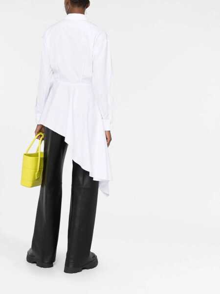 Camasi elegante Alexander McQueen Asymmetric Shirt WHITE Femei (BM 9415859) 4