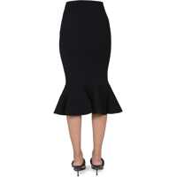 Fuste Alexander McQueen Dama - Fuste casual Alexander McQueen Ruffle Skirt BLACK Femei (BM 9415868) - B-mall.ro