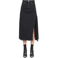Fuste casual Midi Skirt With Slit Femei