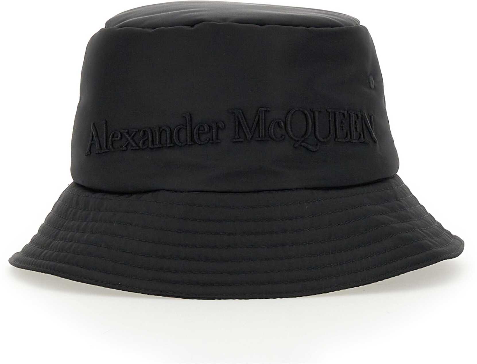 Alexander McQueen Bucket Hat With Logo BLACK