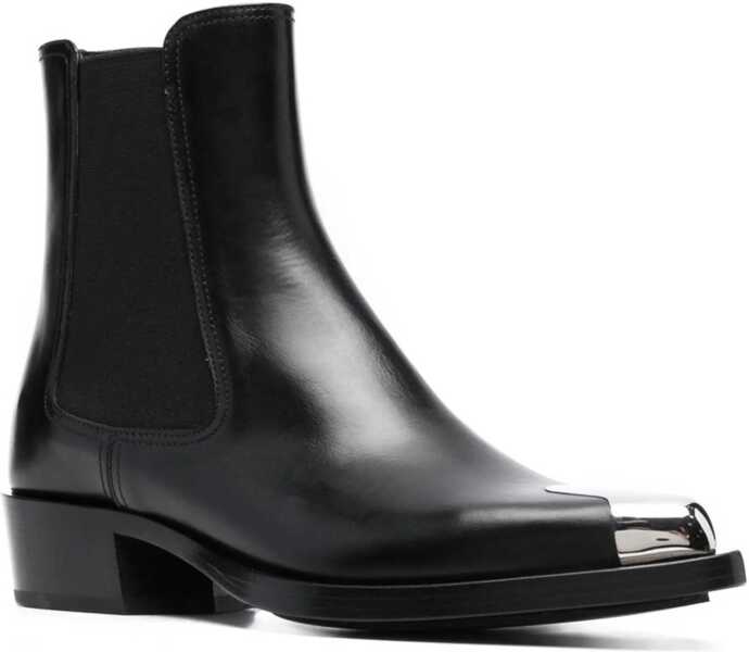 Cizme scurte Alexander McQueen Punk Boot BLACK Femei (BM 9415928) 2