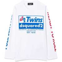 Tricouri Long Sleeve T-Shirt Front Print And Logo Sleeves Fete