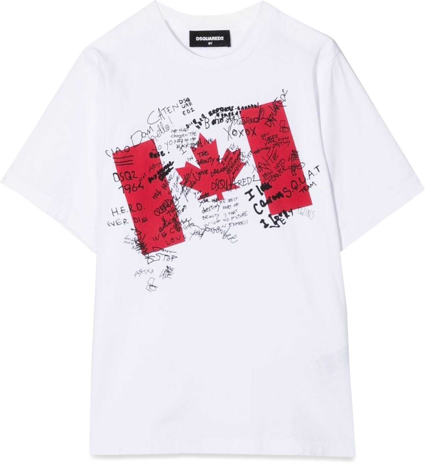 DSQUARED2 Flag T-Shirt WHITE