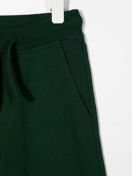 Pantaloni casual DSQUARED2 Plush Pants Leaf Logo On Front Leg GREEN Baieti (BM 9416138) 3